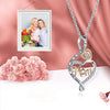 Wholesale Jewelry Elegant Heart Shaped Copper Mixed Gem Inlay Zircon Necklace With O Chain