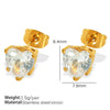 Wholesale Jewelry Elegant Lady Simple Style Heart Shape Titanium Steel Zircon Plating Jewelry Set