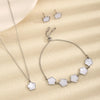 Wholesale Jewelry Elegant Lady Streetwear Parthenocissus Grass 304 Stainless Steel Acrylic Inlay Rings Earrings Necklace