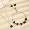 Wholesale Jewelry Elegant Lady Streetwear Parthenocissus Grass 304 Stainless Steel Acrylic Inlay Rings Earrings Necklace