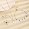 Wholesale Jewelry Elegant Lady Streetwear Parthenocissus Grass 304 Stainless Steel Acrylic Inlay Rings Earrings Necklace