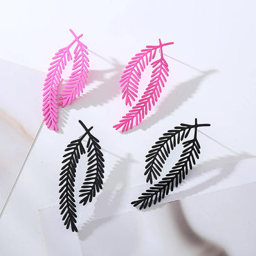 Wholesale Jewelry Elegant Leaves Alloy Hollow Out Ear Studs