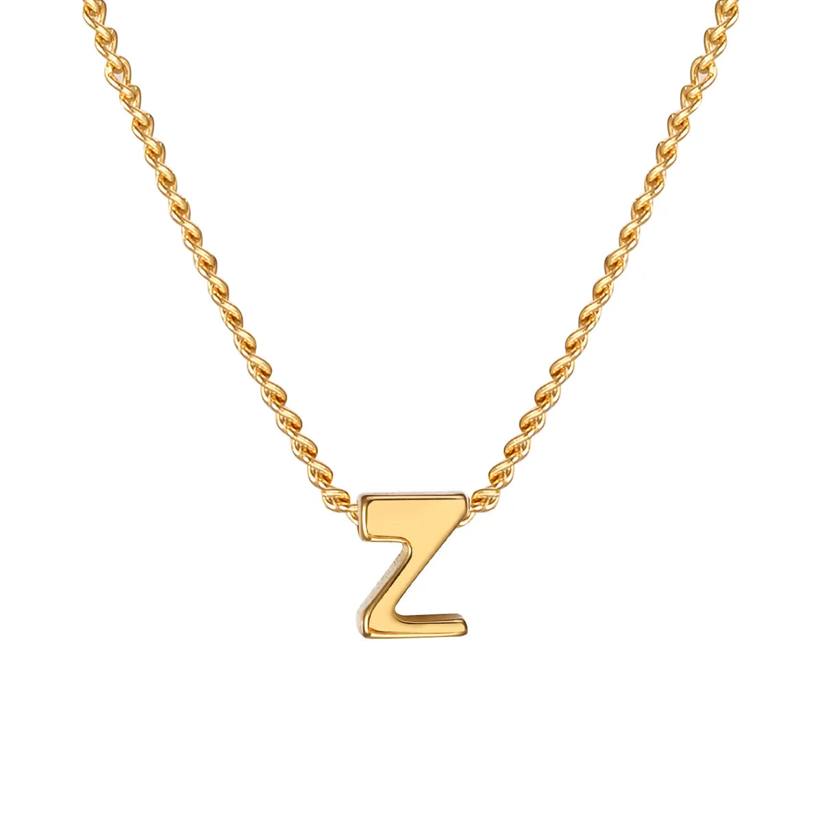 Wholesale Jewelry Elegant Letter 201 Stainless Steel 18K Gold Plated Pendant Necklace