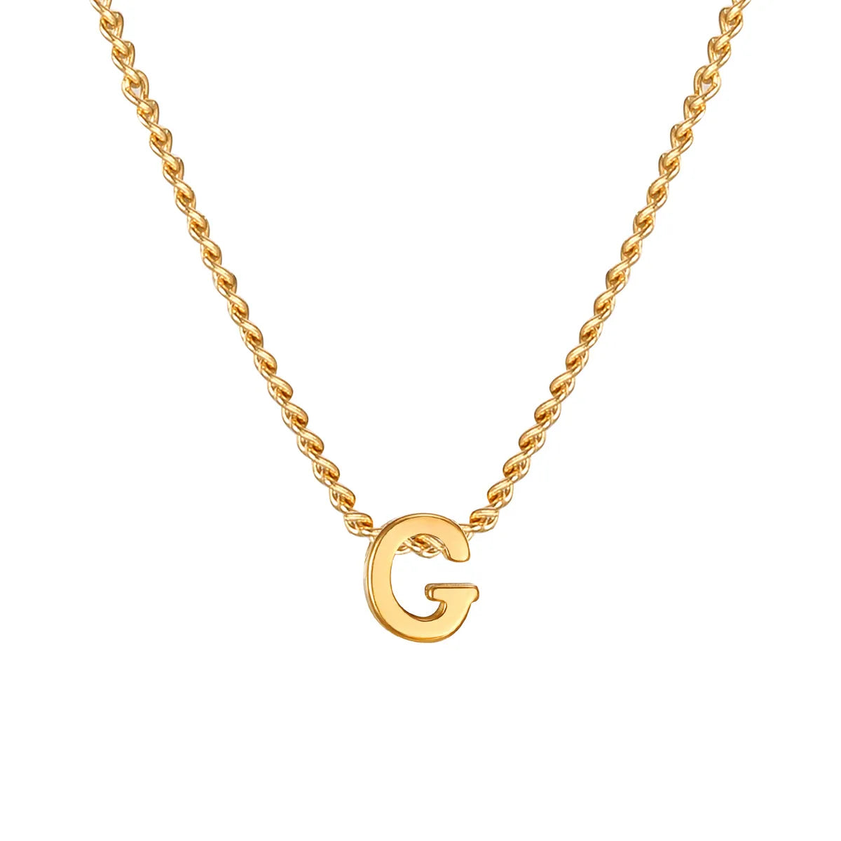 Wholesale Jewelry Elegant Letter 201 Stainless Steel 18K Gold Plated Pendant Necklace