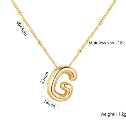 Wholesale Jewelry Elegant Letter Titanium Steel Pendant Necklace