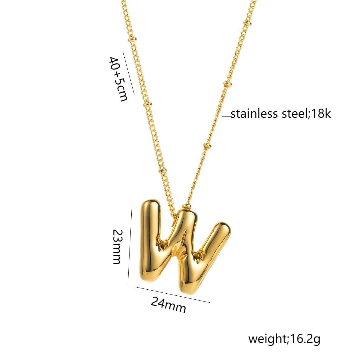 Wholesale Jewelry Elegant Letter Titanium Steel Pendant Necklace