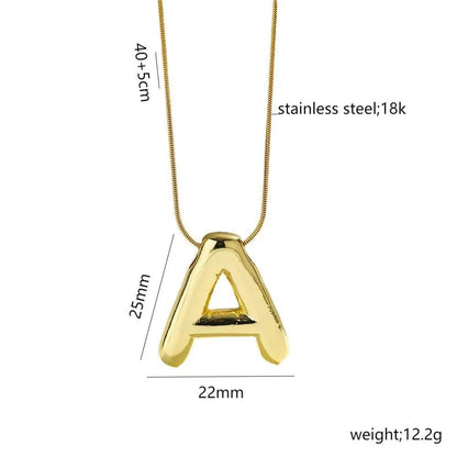 Wholesale Jewelry Elegant Letter Titanium Steel Pendant Necklace