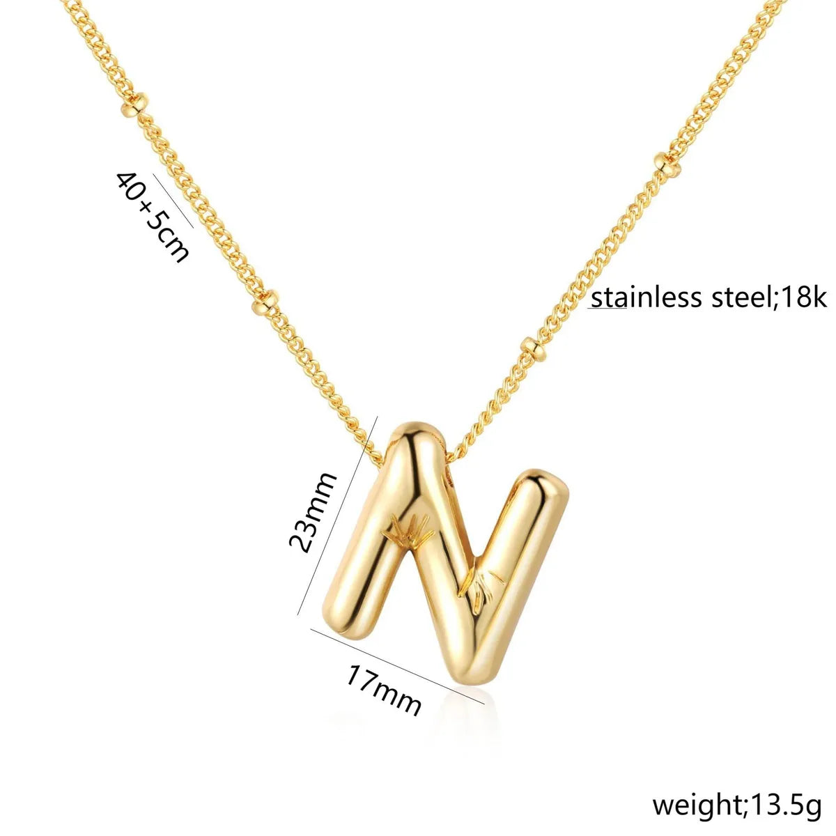 Wholesale Jewelry Elegant Letter Titanium Steel Pendant Necklace