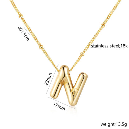 Wholesale Jewelry Elegant Letter Titanium Steel Pendant Necklace