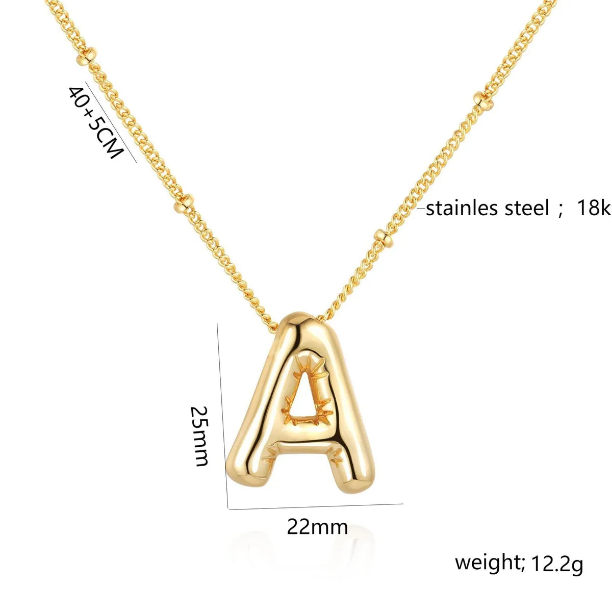 Wholesale Jewelry Elegant Letter Titanium Steel Pendant Necklace