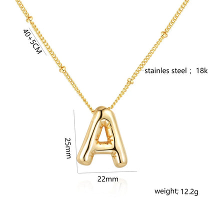 Wholesale Jewelry Elegant Letter Titanium Steel Pendant Necklace