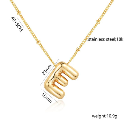 Wholesale Jewelry Elegant Letter Titanium Steel Pendant Necklace