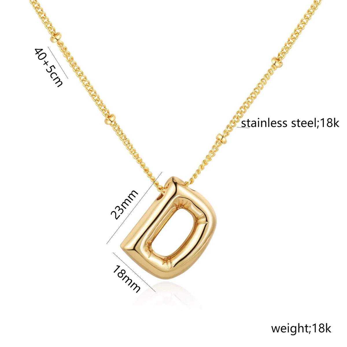 Wholesale Jewelry Elegant Letter Titanium Steel Pendant Necklace