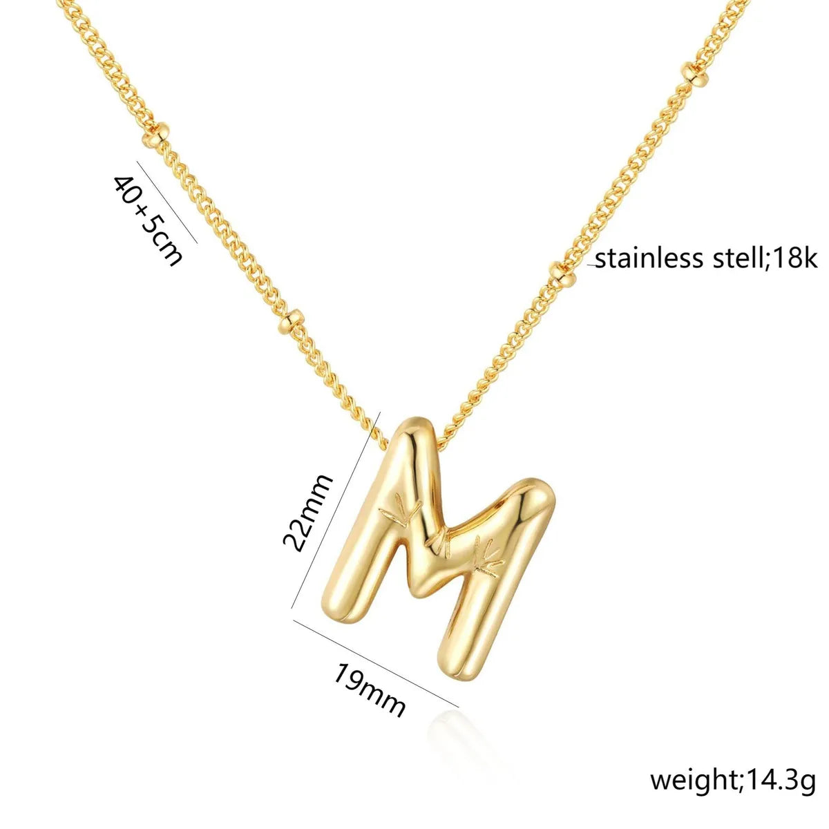 Wholesale Jewelry Elegant Letter Titanium Steel Pendant Necklace