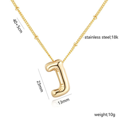 Wholesale Jewelry Elegant Letter Titanium Steel Pendant Necklace