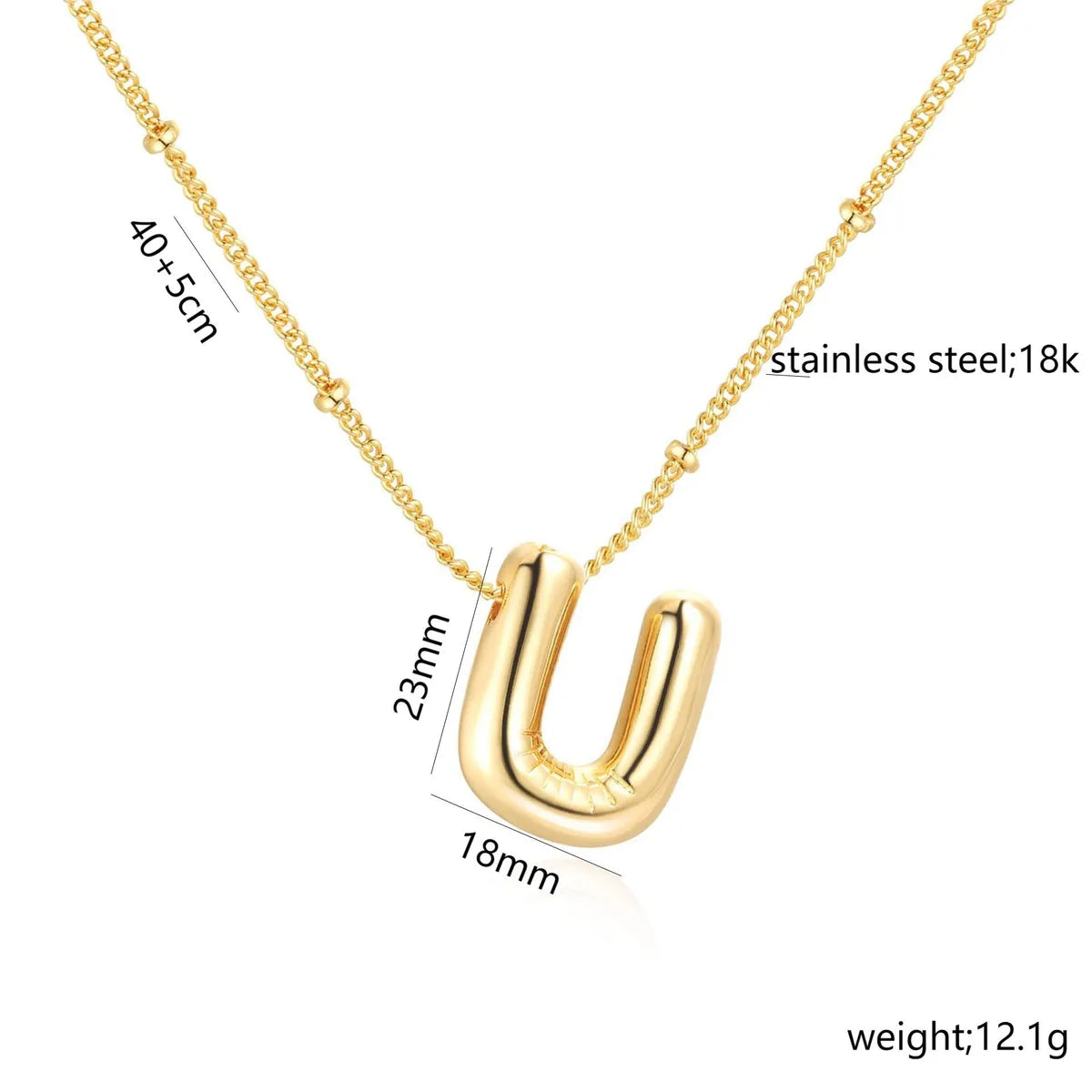 Wholesale Jewelry Elegant Letter Titanium Steel Pendant Necklace