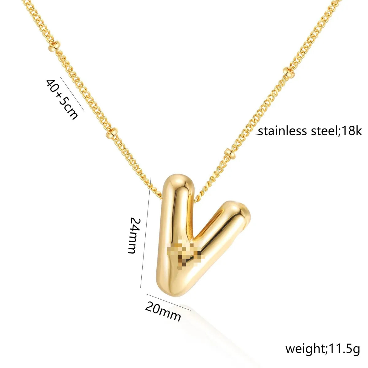 Wholesale Jewelry Elegant Letter Titanium Steel Pendant Necklace