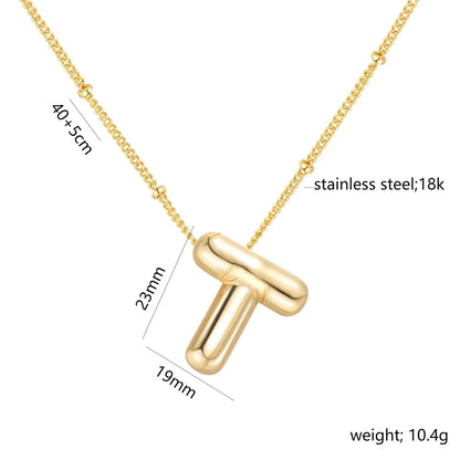 Wholesale Jewelry Elegant Letter Titanium Steel Pendant Necklace