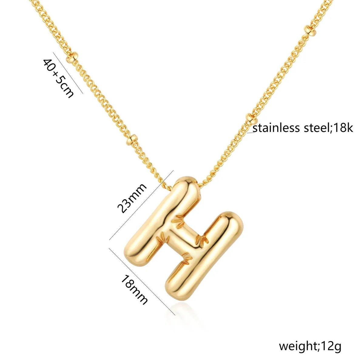 Wholesale Jewelry Elegant Letter Titanium Steel Pendant Necklace