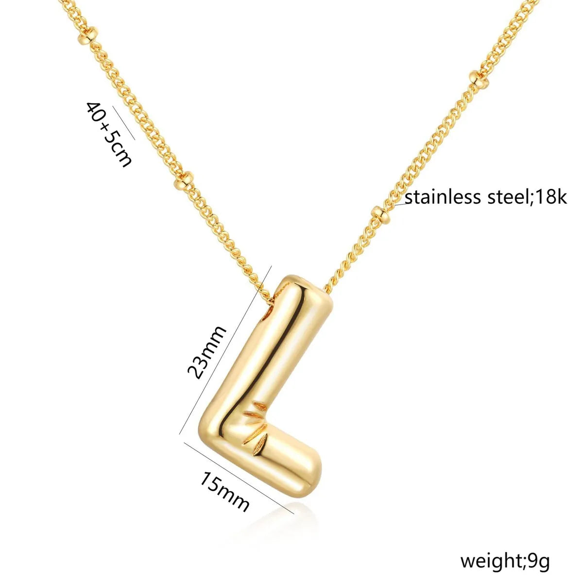 Wholesale Jewelry Elegant Letter Titanium Steel Pendant Necklace