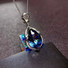Wholesale Jewelry Elegant Mermaid Tears Pendant Copper Mixed Gem Inlay Zircon Animals Zodiac Ochain Necklace For Women