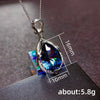 Wholesale Jewelry Elegant Mermaid Tears Pendant Copper Mixed Gem Inlay Zircon Animals Zodiac Ochain Necklace For Women
