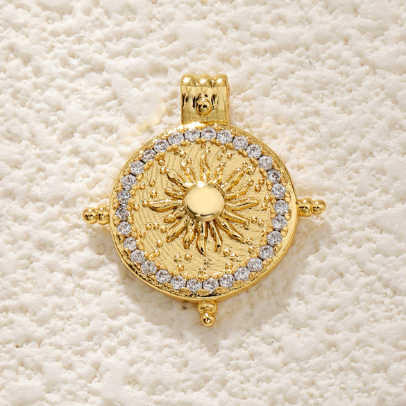 Wholesale Jewelry Elegant Minimalist Star Copper Plated Real Gold Pendant Necklace With Zircon