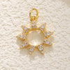 Wholesale Jewelry Elegant Minimalist Star Copper Plated Real Gold Pendant Necklace With Zircon