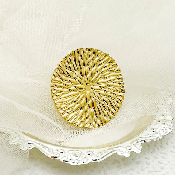 Wholesale Jewelry Elegant Modern Style Sweet Round Sun Heart Shape 304 Stainless Steel 14K Gold Plated Rings Necklace