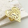 Wholesale Jewelry Elegant Modern Style Sweet Round Sun Heart Shape 304 Stainless Steel 14K Gold Plated Rings Necklace
