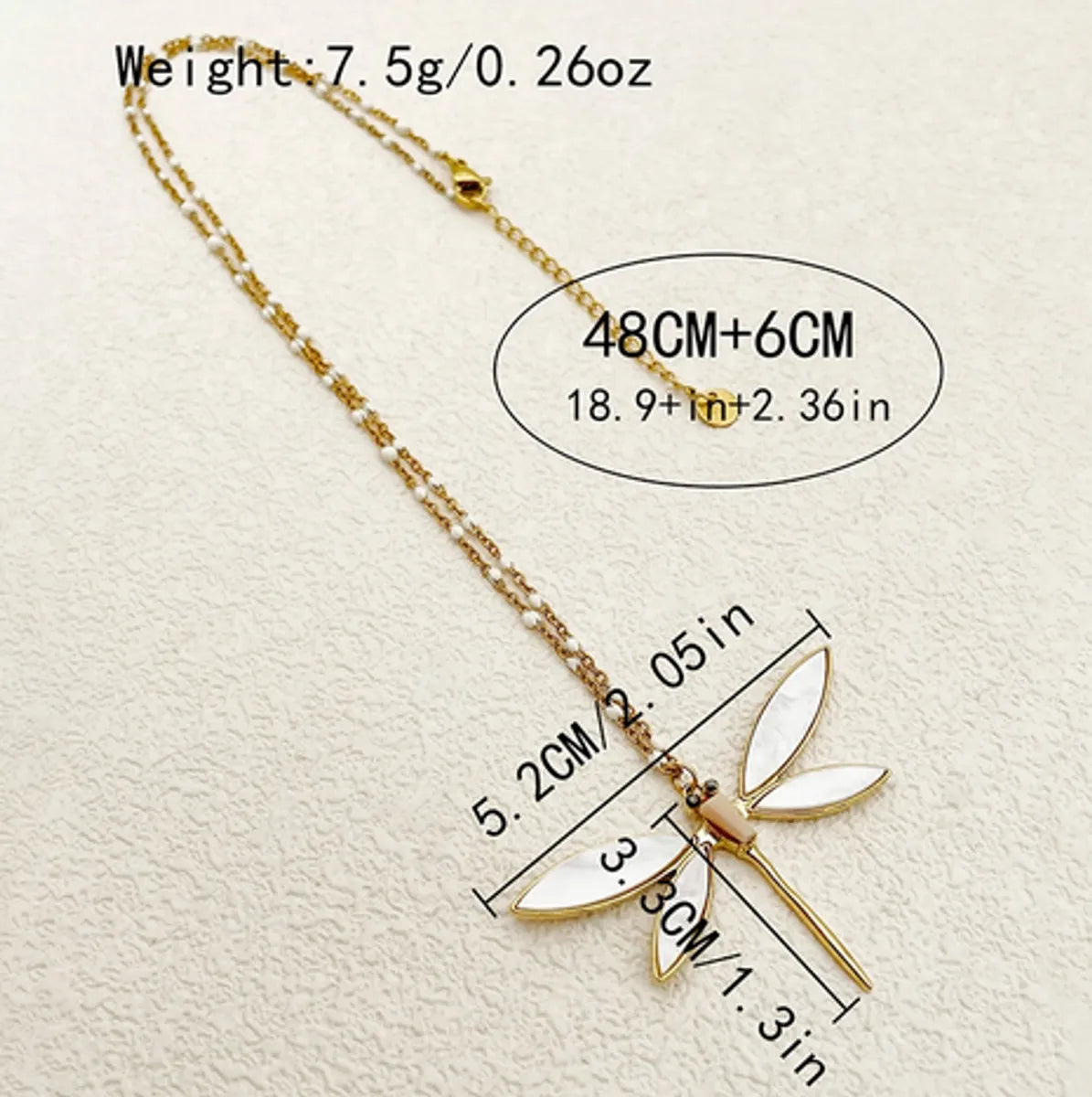 Wholesale Jewelry Elegant Pastoral Streetwear Dragonfly 304 Stainless Steel 14K Gold Plated Enamel Plating Pendant Necklace