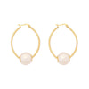 Wholesale Jewelry Elegant Pearl Geometric Stainless Steel Earrings Electroplated For Women