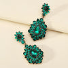 1 Pair Elegant Retro Geometric Layered Plating Inlay Zinc Alloy Rhinestones Drop Earrings