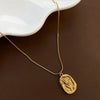 Wholesale Jewelry Elegant Rose Titanium Steel 18K Gold Plated Pendant Necklace