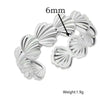 Wholesale Jewelry Elegant Shell 304 Stainless Steel Open Rings