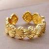 Wholesale Jewelry Elegant Shell 304 Stainless Steel Open Rings