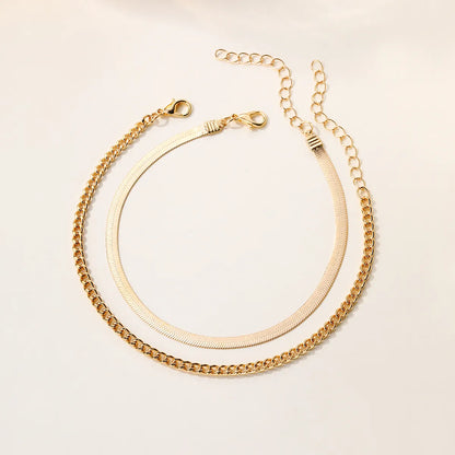 Wholesale Jewelry Elegant Simple Style Classic Style Infinity Alloy Anklet