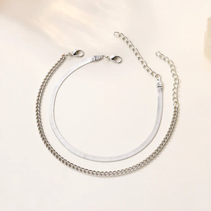 Wholesale Jewelry Elegant Simple Style Classic Style Infinity Alloy Anklet