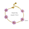 Wholesale Jewelry Elegant Simple Style Flower 304 Stainless Steel 14K Gold Plated Jewelry Set