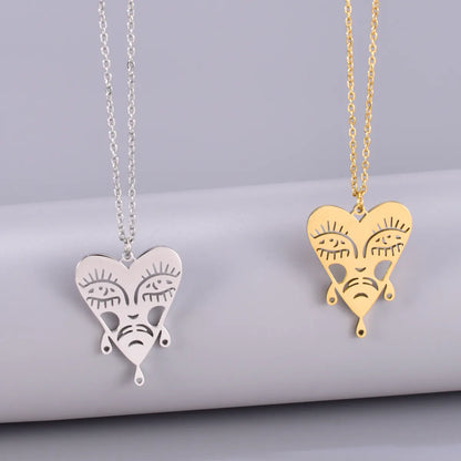 Wholesale Jewelry Elegant Simple Style Geometric Solid Color 304 Stainless Steel Titanium Steel Plating Pendant Necklace