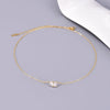 Wholesale Jewelry Elegant Simple Style Geometric Solid Color 304 Stainless Steel Titanium Steel Zircon 18K Gold Plated Plating Inlay Pendant Necklace