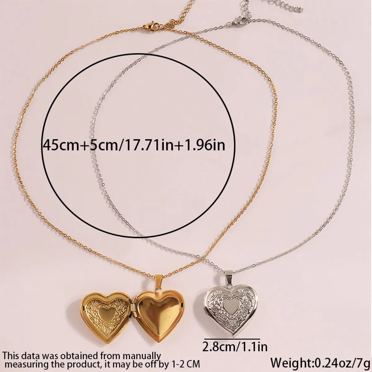 Wholesale Jewelry Elegant Simple Style Heart Shape 304 Stainless Steel 18K Gold Plated Pendant Necklace