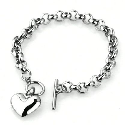 Wholesale Jewelry Elegant Simple Style Heart Shape 304 Stainless Steel Jewelry Set