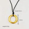 Wholesale Jewelry Elegant Simple Style O-Shape 304 Stainless Steel 18K Gold Plated Pendant Necklace