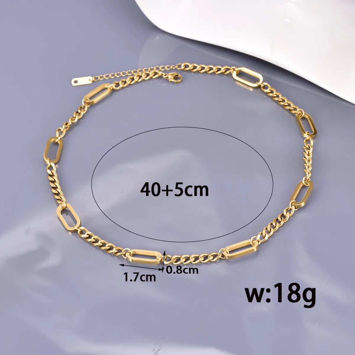 Wholesale Jewelry Elegant Simple Style Solid Color 304 Stainless Steel Titanium Steel 18K Gold Plated Plating Double Layer Necklaces