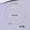 Wholesale Jewelry Elegant Simple Style Solid Color 304 Stainless Steel Titanium Steel Freshwater Pearl 18K Gold Plated Plating Inlay Bracelets Necklace