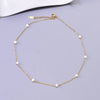 Wholesale Jewelry Elegant Simple Style Solid Color 304 Stainless Steel Titanium Steel Freshwater Pearl 18K Gold Plated Plating Inlay Bracelets Necklace