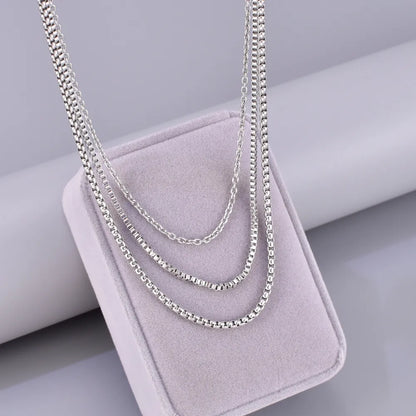 Wholesale Jewelry Elegant Simple Style Solid Color 304 Stainless Steel Titanium Steel Pendant Necklace