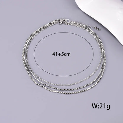 Wholesale Jewelry Elegant Simple Style Solid Color 304 Stainless Steel Titanium Steel Pendant Necklace