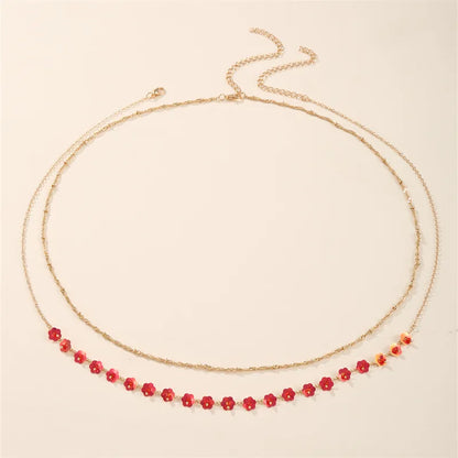 Wholesale Jewelry Elegant Simple Style Solid Color Alloy Layered Waist Chain